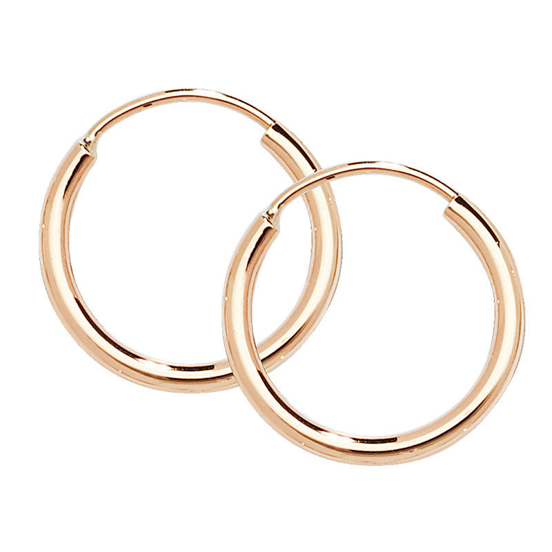 9ct Yellow Gold Hoop Earrings - KUA1005 - Hallmark Jewellers Formby & The Jewellers Bench Widnes