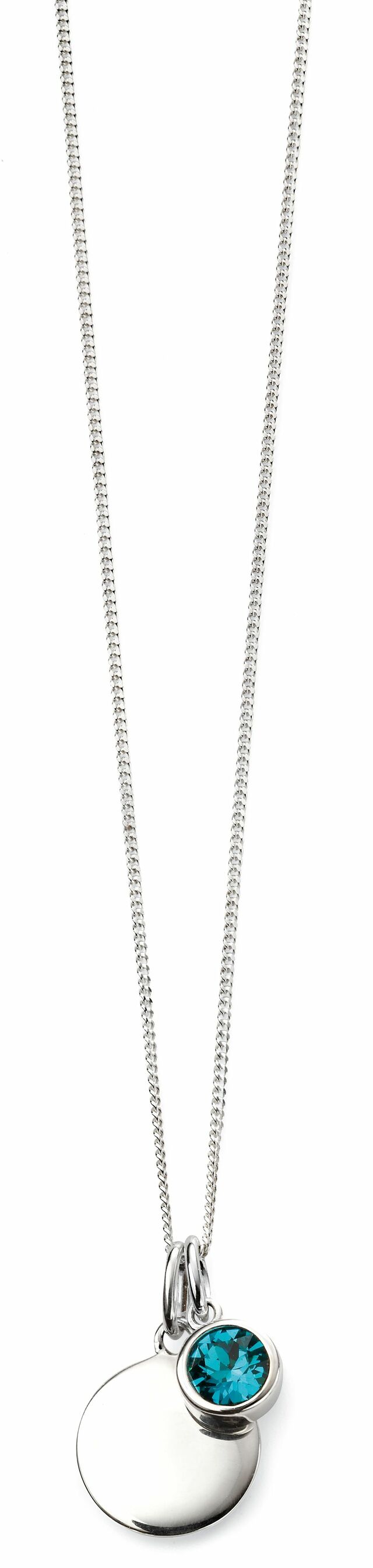 December Silver and Crystal Birthstone Necklace - NB1011 - Hallmark Jewellers Formby & The Jewellers Bench Widnes