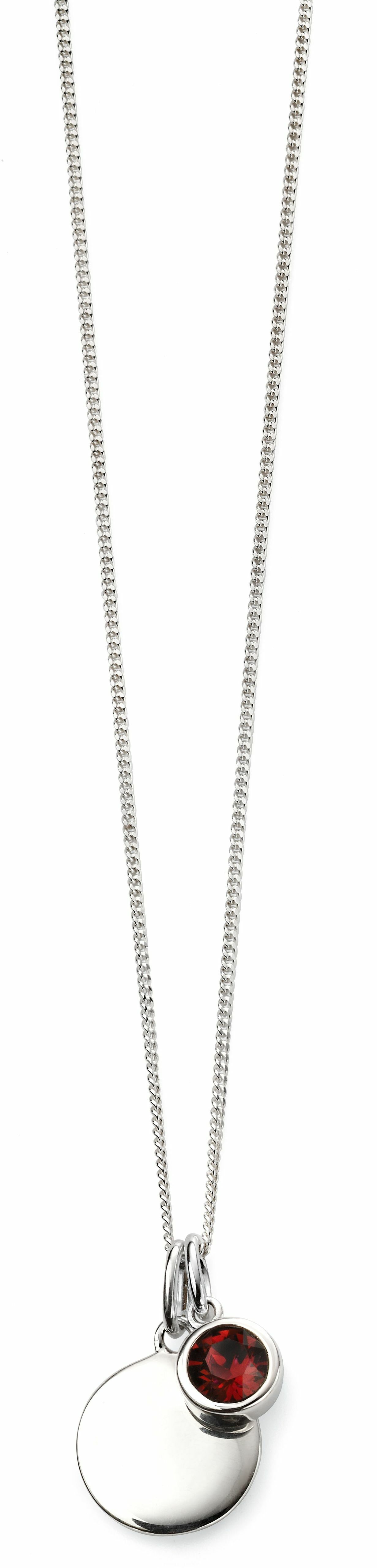 January Birthstone Necklace Silver and Crystals - NB1006 - Hallmark Jewellers Formby & The Jewellers Bench Widnes